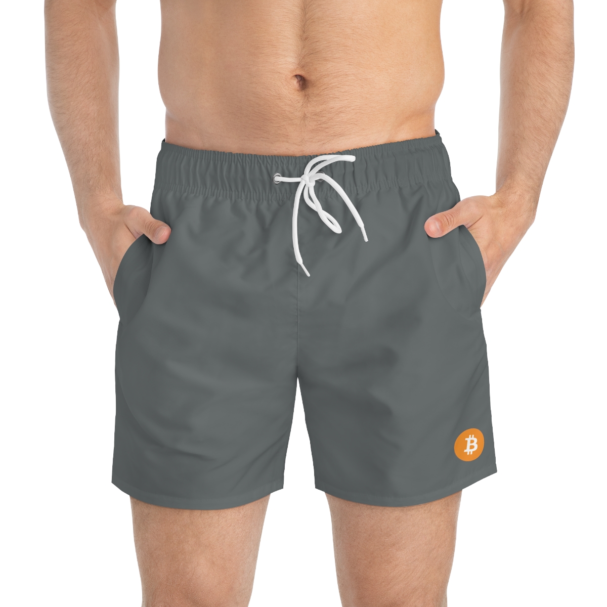 grey swim trunks